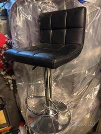 Sgabello pelle sintetica con alzata