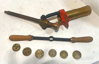 torchio per bigoli, tagliatelle, in ottone pieno