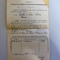 libretto auto d'epoca