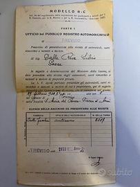 libretto auto d'epoca