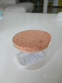 Vaso in vetro con tappo in sughero