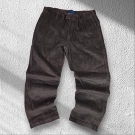 Pantaloni Fila Vintage in Velluto a Coste Marrone