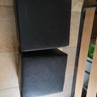 Sgabelli a cubo neri