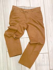 Pantalone a micro coste beige piences cotone Tg48