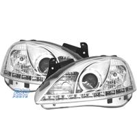 FARI OPEL CORSA C 00-06 LUCE DIURNA A LED FONDO CR