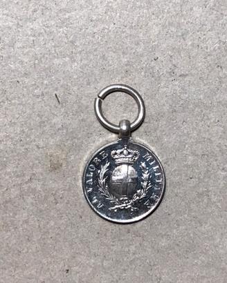 Medaglia mignon valore militare argento 800