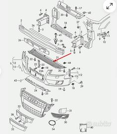 Audi A4 spoiler paraurti anteriore 8k0 807 233