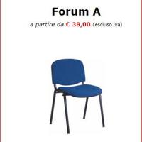 Sedia attesa impilabile, Tessuto acrilico, Blu.