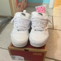 Vans knu school bianche in pelle