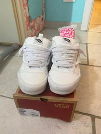 Vans knu school bianche in pelle