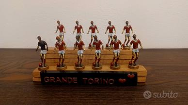 Grande Torino calciatori in ottone smaltato 