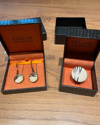 Orecchini e anello in argento fatti a mano