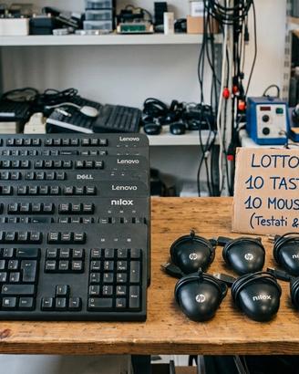 Lotto Stock 10 Tastiere + 10 Mouse USB
