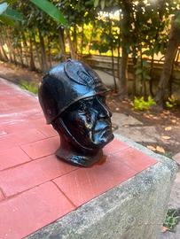 Busto  Mussoli 20cm - Elmetto M33 con Aquila