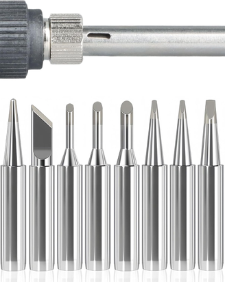 "Kit 10 Punte per Saldatore a Stagno + Adattatore