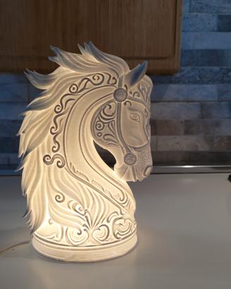Testa di Cavallo Luminosa – Lampada Decorativa Art