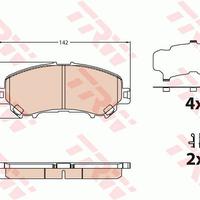 Pastiglie freni anteriori NISSAN X-Trail o Qashqai