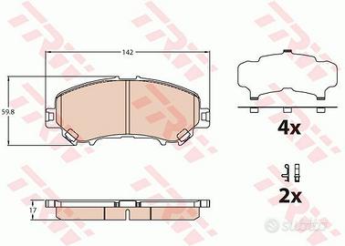 Pastiglie freni anteriori NISSAN X-Trail o Qashqai