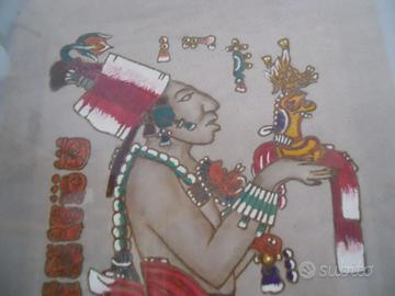 quadro stoffa due vetri Maya