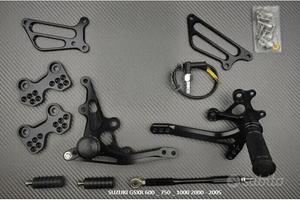 Pedane arretrate GSXR 600 / 750 / 1000 2000 - 2005