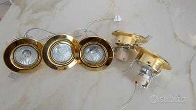 lampade alogene GU10 con portalampada da incasso