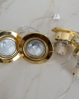 lampade alogene GU10 con portalampada da incasso