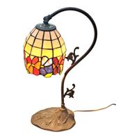 Lampada da tavolo Lumetto ottone. Colorato Tiffany