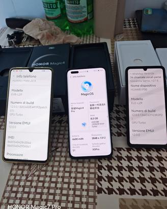 vend tre cellulari huave i x20 e p 30e  magic4 pro