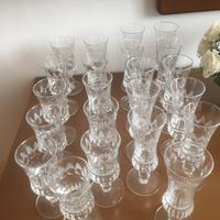 Servizio bicchieri cristallo Vintage
