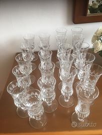 Servizio bicchieri cristallo Vintage