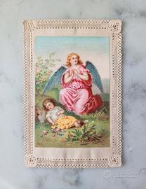Santino antico con pizzo francese 