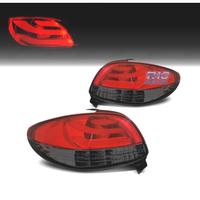 FANALI PEUGEOT 206 98-09 LIGHT BAR ROSSO AFFUMICAT