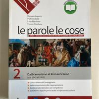 “Le parole le cose” vol.2 letteratura italiana