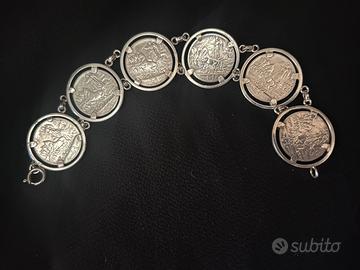Bracciale  vintage  primi 900’con monete da 1 lira