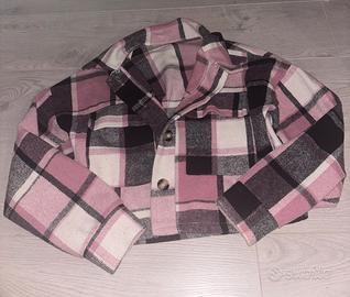 Giacca a quadri rosa