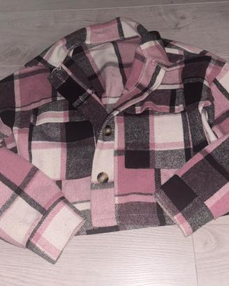 Giacca a quadri rosa