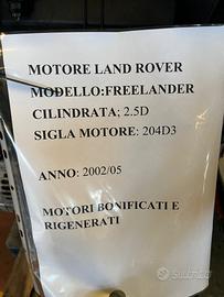Motore Land rover freelander 