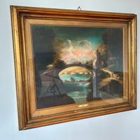 Set di 3 Quadri Classici con Cornice Dorata