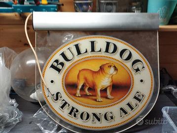 Insegna luminosa birreria bulldog Strong Ale 