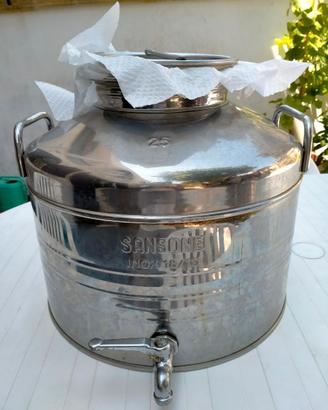 Contenitore olio Sansone, inox 18/10, 25 litri