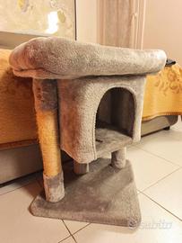 cuccia per gatto morbida grigia