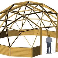 Cupola geodetica prefabbricata gazebo in legno