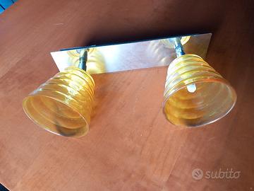 LUCI VETRO MURANO GIALLO ALOGENE
