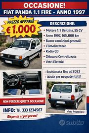 Fiat panda come nuova