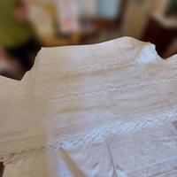 Lenzuolo Matrimoniale Lino Puro anni 80 ricami new