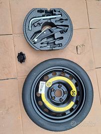 ruotino 125/70 r16 vw audi kit attrezzi 