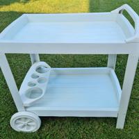 carrello da giardino con ruote in plastica