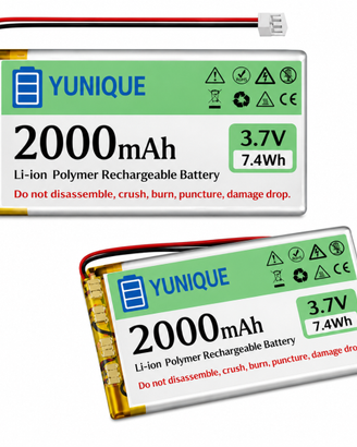2 Batterie LiPo 3.7V 2000mAh Micro JST 2.0