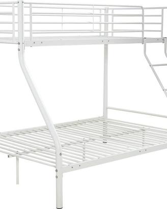 Letto a castello bianco 3 posti: singolo+francese