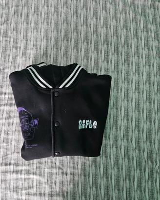 Varsity nera/bianca M grafica viola